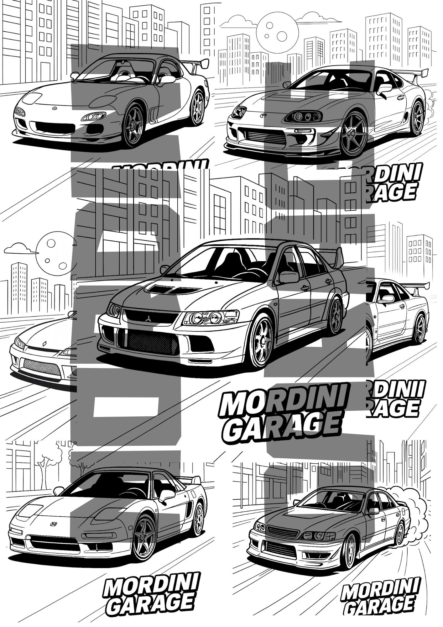 JDM Legends Vol. 1 – Digital Coloring Pack