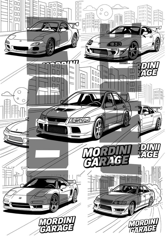 JDM Legends Vol. 1 – Digital Coloring Pack